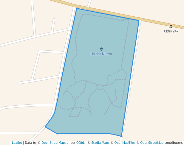 walking in Unidad Nueva map in Teocaltiche