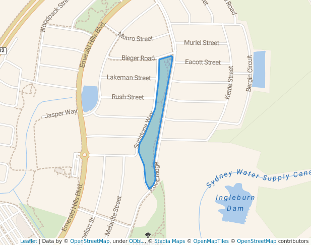 walking in Price Park map in Leppington