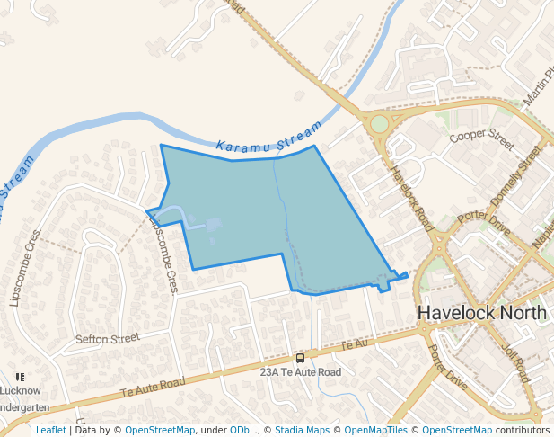 walking in Anderson Park map in Havelock North