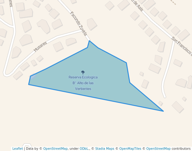 walking in Reserva Ecologica B° Alto de las Vertientes map in Villa Carlos Paz