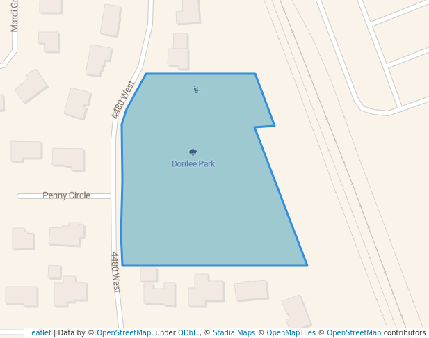 walking in Dorilee Park map in West Jordan