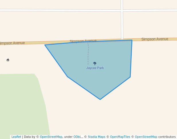 walking in Jaycee Park map in Winfield