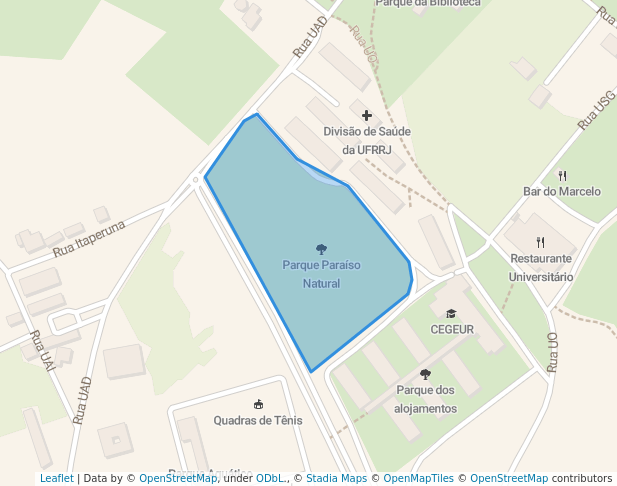 walking in Parque Paraíso Natural map in Seropédica