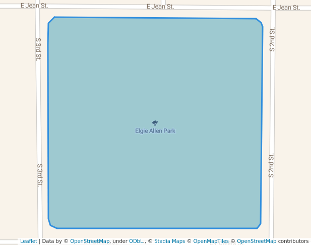 walking in Elgie Allen Park map in Slaton