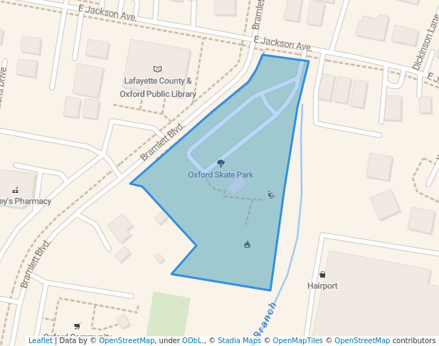 walking in Oxford Skate Park map in Oxford