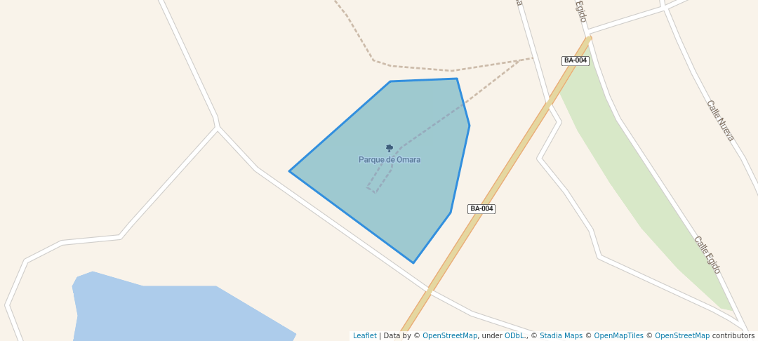 walking in Parque de Omara map in Ahillones