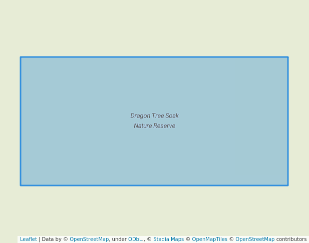 walking in Dragon Tree Soak Nature Reserve map in Broome