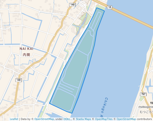 walking in 筑後川総合運動公園 map in Okawa