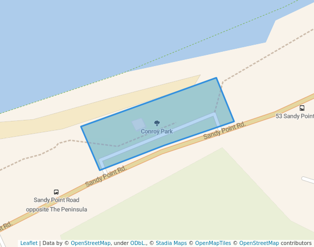 walking in Conroy Park map in Corlette