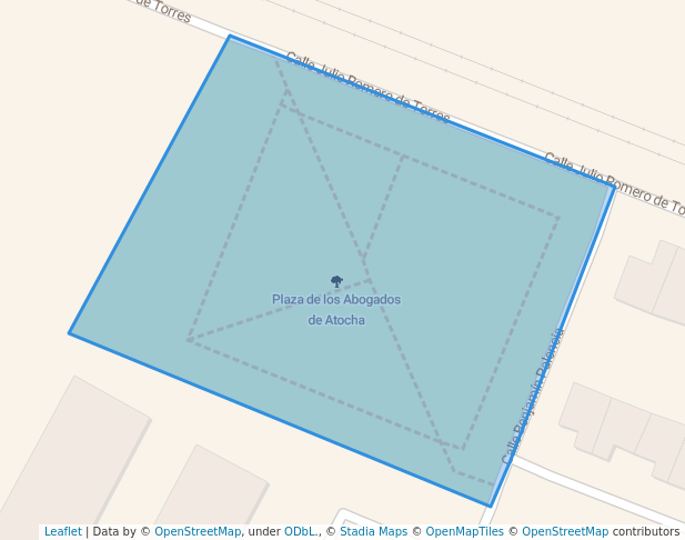 walking in Plaza de los Abogados de Atocha map in Parla
