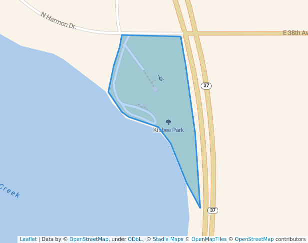 walking in Kibbee Park map in Mitchell