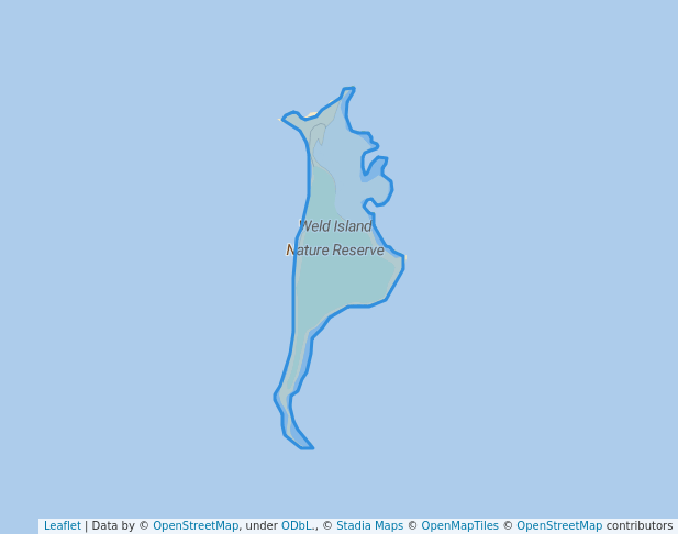 walking in Weld Island Nature Reserve map in Karratha