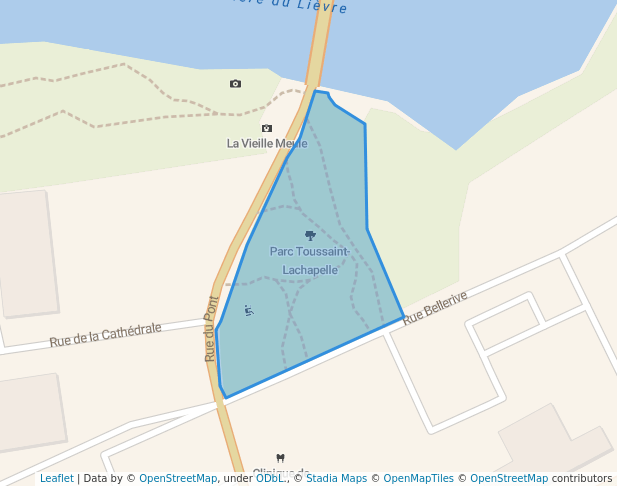 walking in Parc Toussaint-Lachapelle map in Mont-Laurier