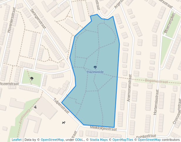walking in Hazeweide map in Vilvoorde