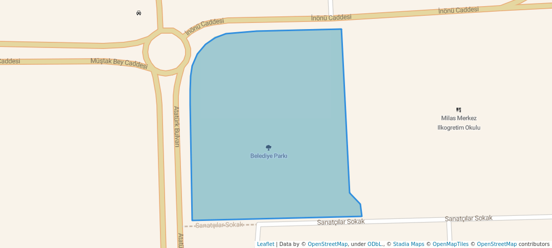 walking in Municipal Park map in Milas