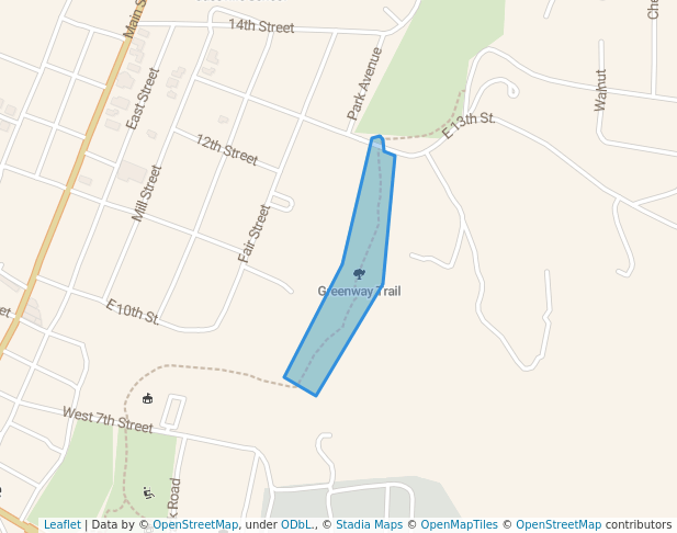 walking in Greenway Trail map in Cassville