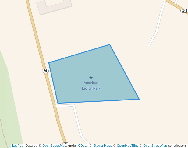 walking in American Legion Park map in Cassville