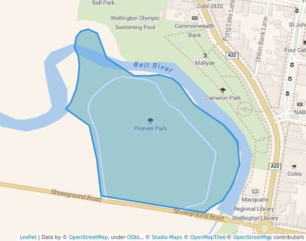 walking in Pioneer Park map in Wellington