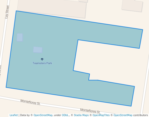 walking in Teamsters Park map in Montefiores