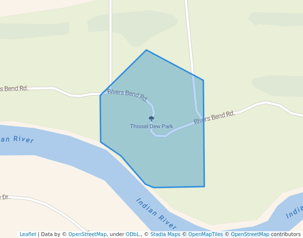 walking in Thissel Dew Park map in Manistique