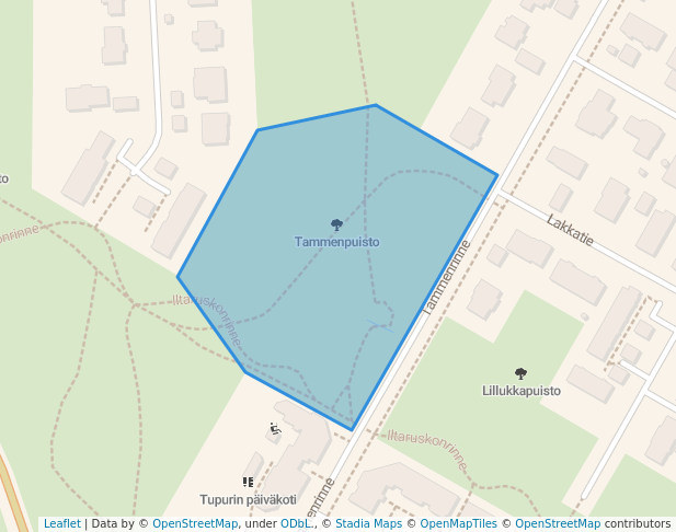 Tammenpuisto in Kaili | Map and Routes