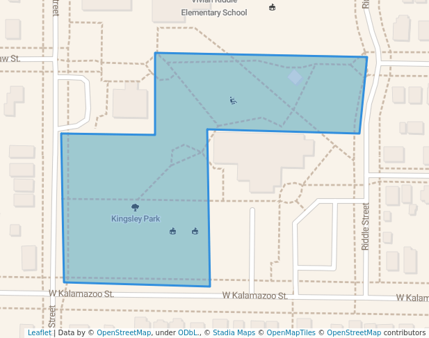 Kingsley Park in Lansing | Map and Routes