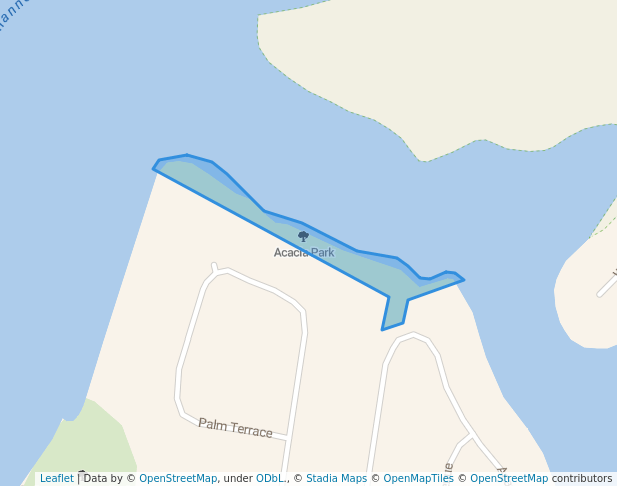 walking in Acacia Park map in Yamba