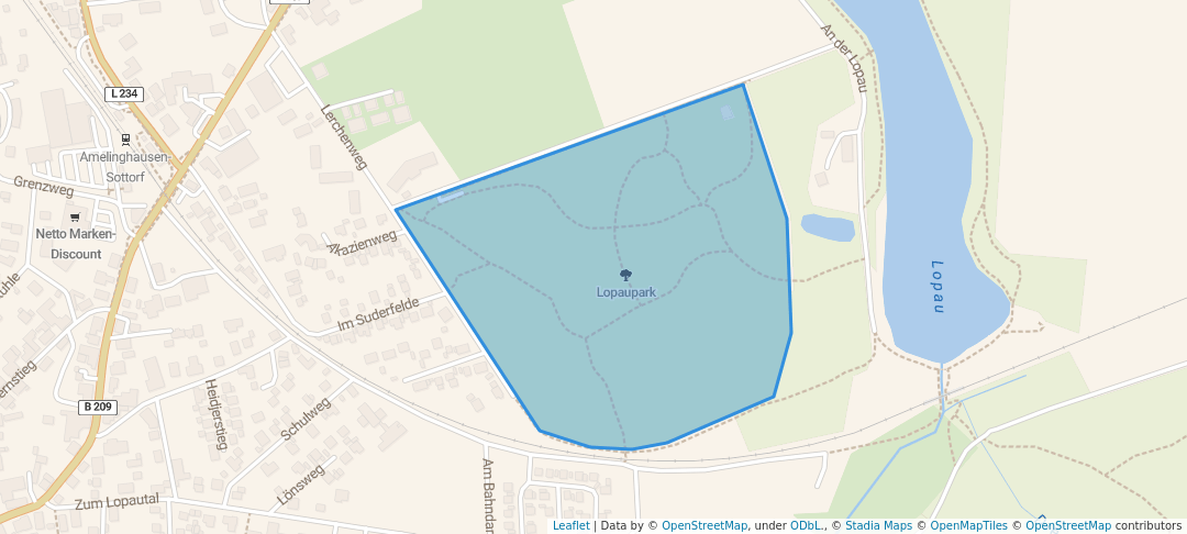 walking in Lopaupark map in Amelinghausen