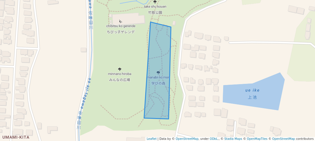 walking in 学びの森 map in Koryo