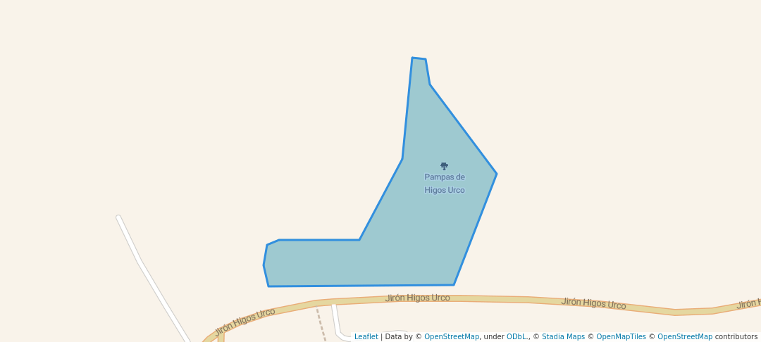 walking in Pampas de Higos Urco map in Chachapoyas