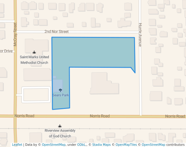 Sears Park in Bakersfield | Map and Routes
