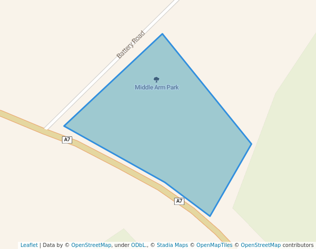 walking in Middle Arm Park map in Beaconsfield