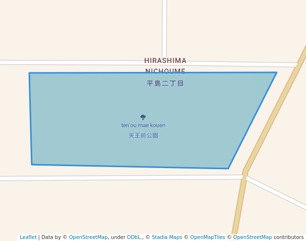 walking in 天王前公園 map in Ichinomiya