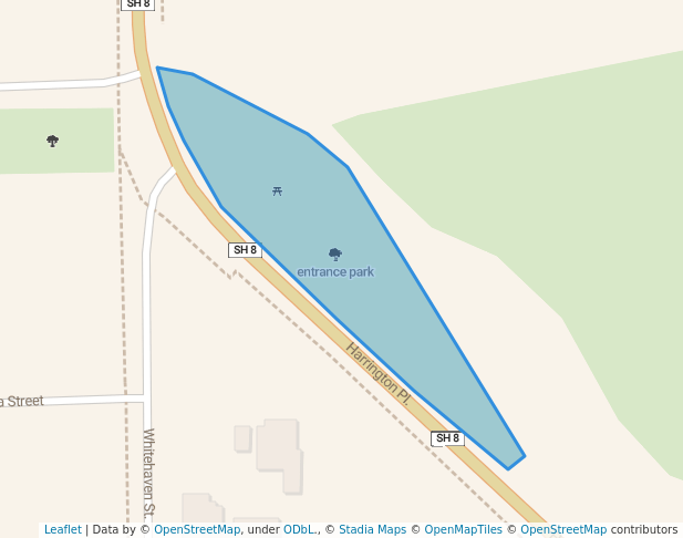 walking in entrance park map in Lawrence