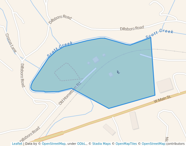 walking in Monteith Farmstead and Community Park map in Sylva