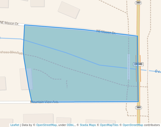 walking in Mountain View Park map in Prineville