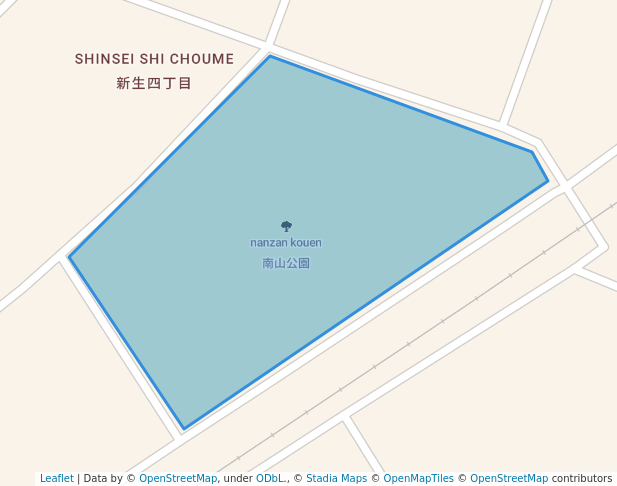 walking in 南山公園 map in Ichinomiya