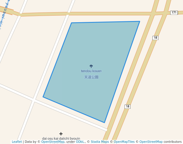 walking in 天道公園 map in Ichinomiya