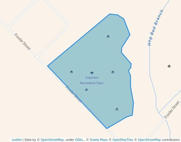 walking in Soperton Recreation Dept. map in Soperton