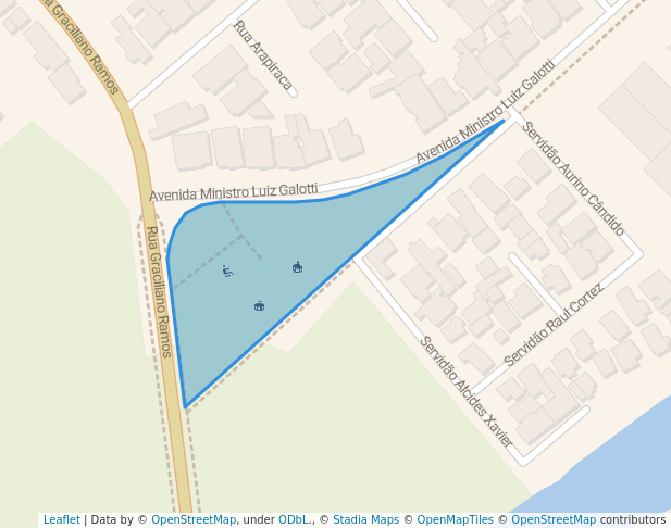 walking in Praça Mário Metz map in Joinville