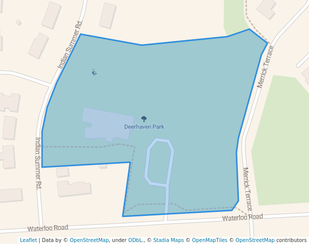 walking in Deerhaven Park map in Marshall