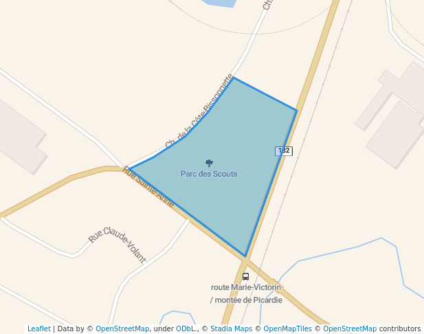 walking in Parc des Scouts map in Varennes