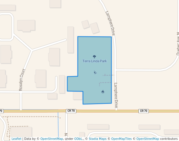 walking in Terra Linda Park map in New Hope