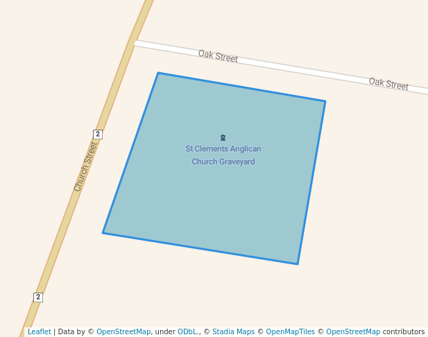 walking in Saint Clements Historic Park map in Gloucester