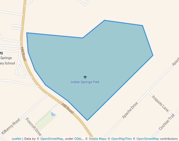 walking in Indian Springs Park map in Kingsport