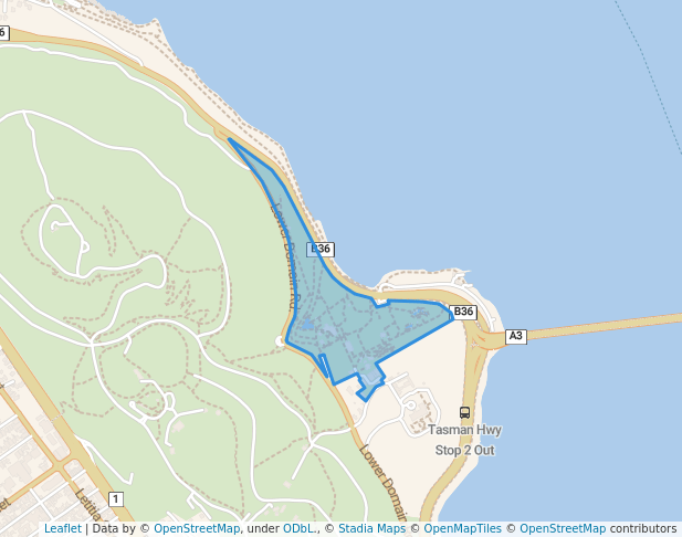 walking in Royal Tasmanian Botanical Gardens map in Queens Domain