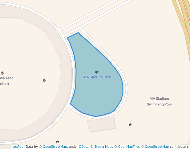 walking in MA Stadium Park map in Jammu