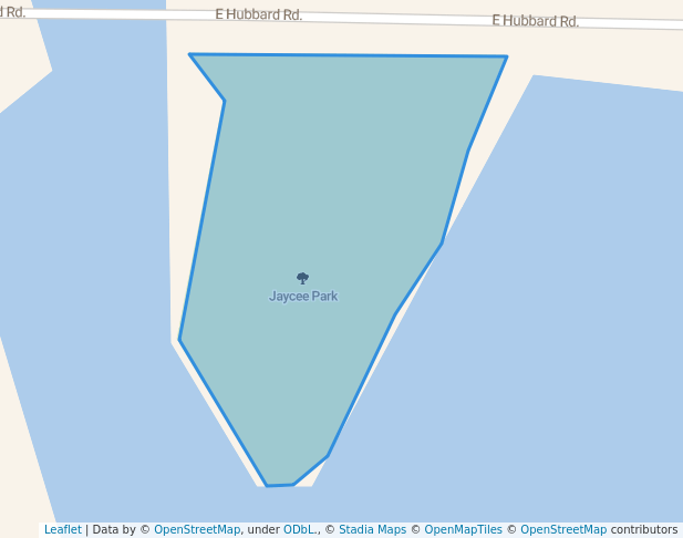 walking in Jaycee Park map in Ponca City