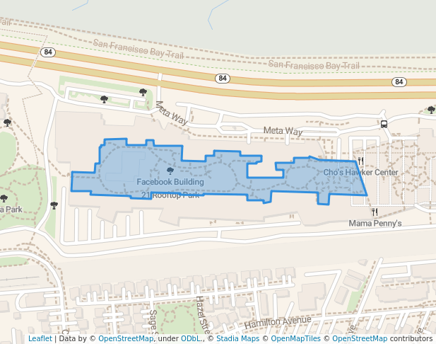 Facebook Building 21 Rooftop Park