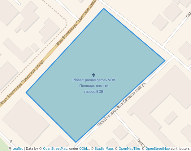 walking in Площадь памяти героев ВОВ map in Biysk